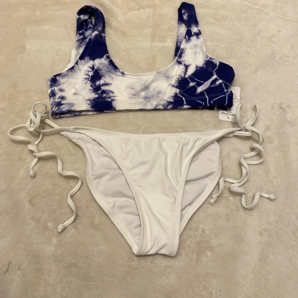 Dippin' Daisy's Tie-Dye Blue and White Bikini